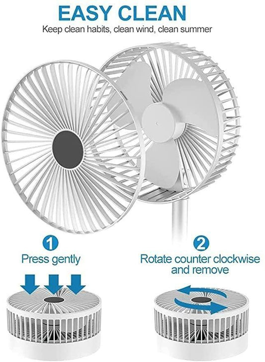 Mini Handheld Portable USB Fan - White